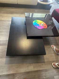 Dark Brown Two-Tier Coffee Table