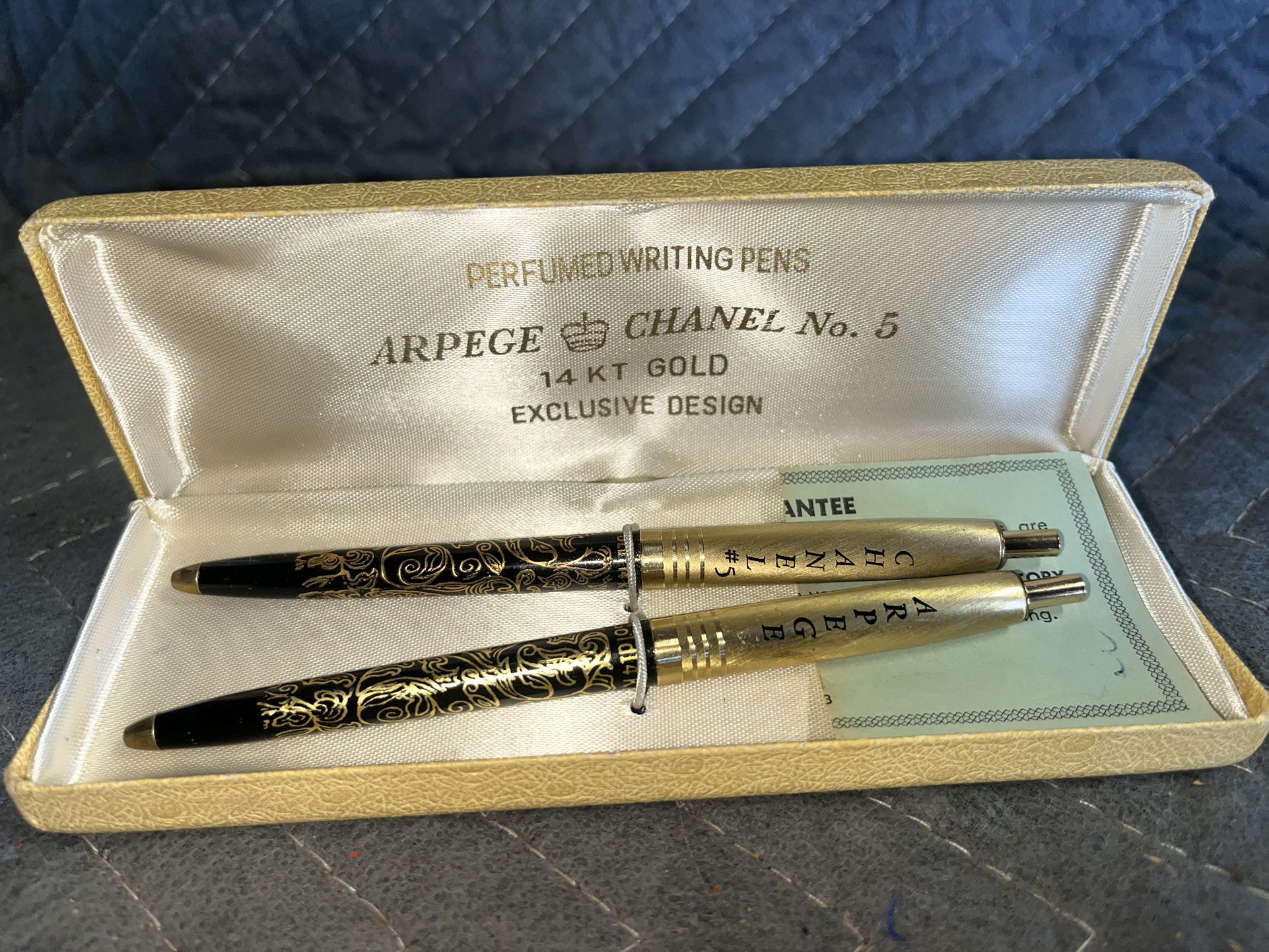 Arpege Chanel No. 5 14Kt Gold Perfumed Writing Pen