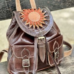 Genuine Leather Backpack - One Of A Kind 