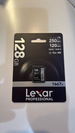 Lexar 1667x UHS-II 128 GB, 250mb, 120mb