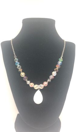 White Drop pendant necklace