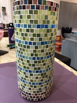 Handmade Mosaic Vase Or Candle Holder