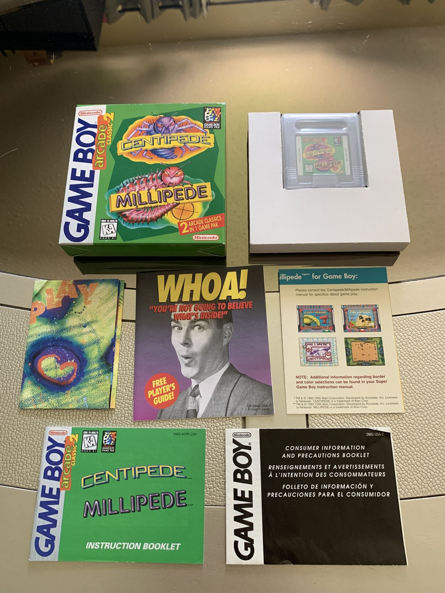 Nintendo Gameboy Arcade Classic 2 Centipede CIB Tested