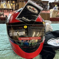 Red WOW- Full Face Motorcycle Helmet