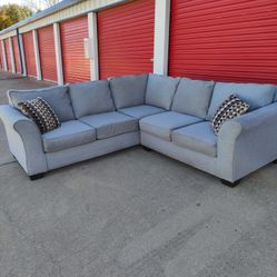 FREE DELIVERY - Grey L-Shaped Sectional Sofa
