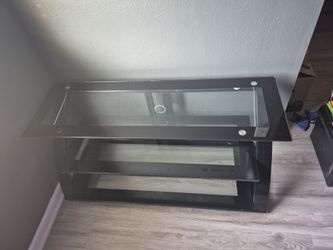 Glass tv stand