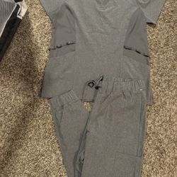 Small Grey HANES scrubs 