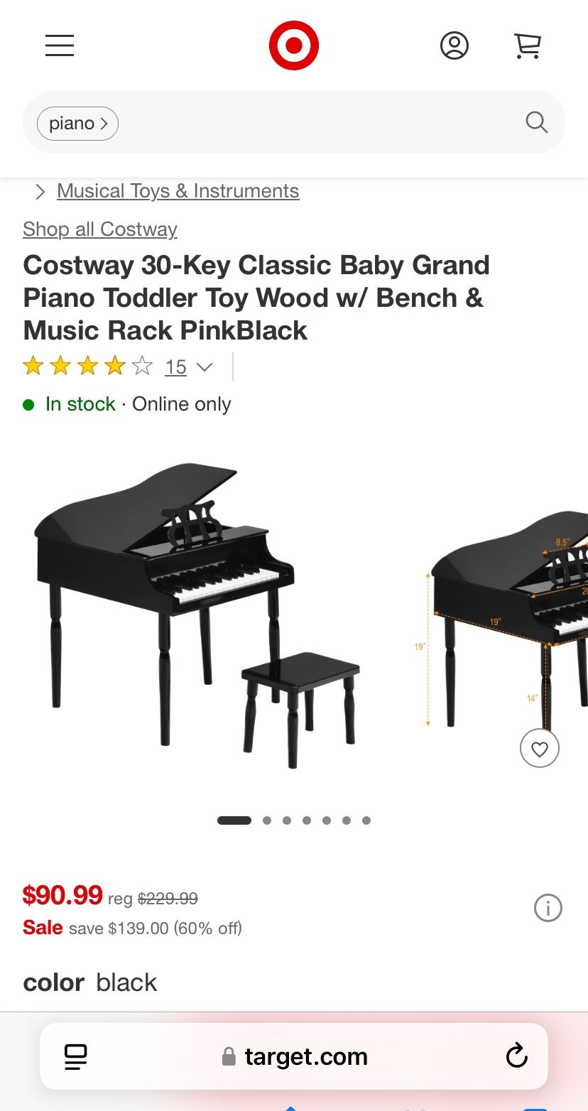 Costway Toddler Piano