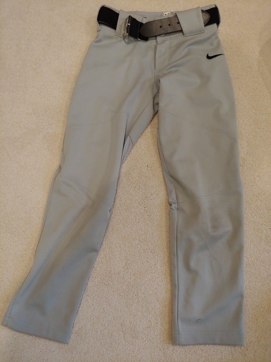 Nike Baseball Pants With Belt-size Small Youth