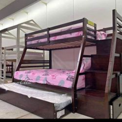 Jason Espresso Bunk Bed $10 Down Payment And Financing Available