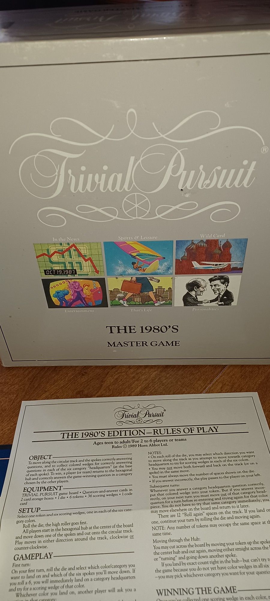  Board Game. Trivial Pursuit 1980's. Parker Brothers 