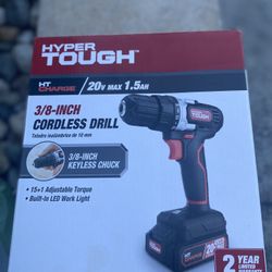 Hyper Tough 3/8 Inch Cordless Drill Brand New Never Opened