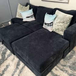 Sleeper Sofa With Storage Ottoman 