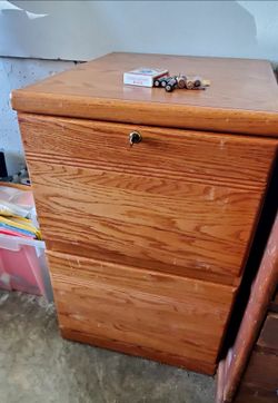 Oak file cabinet