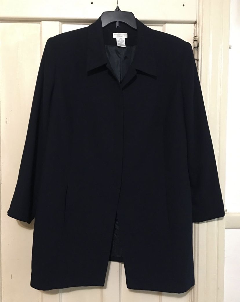 Worthington Women’s Navy Polyester Long Jacket Size 24