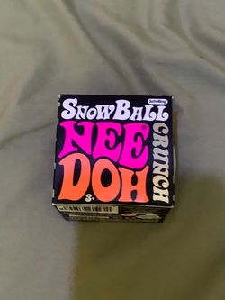 Schylling NeeDoh Snowball Crunch White/Blue 3in AUTHENTIC  - RARE