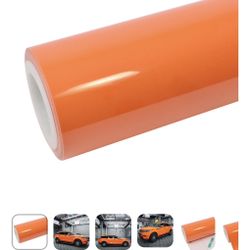 High Gloss Orange Vinyl Wrap