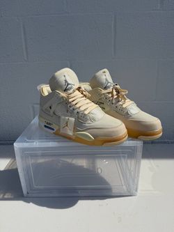 Nike Air Jordan 4 x Off-White Sail Size us 10 Authentic Virgil Abloh