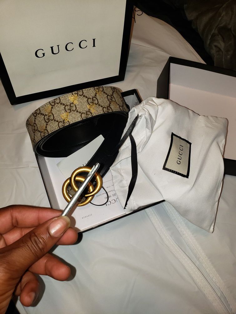 On sale Gucci gg bee belt with box Dustbag bag+card hole maker everything included 32-36