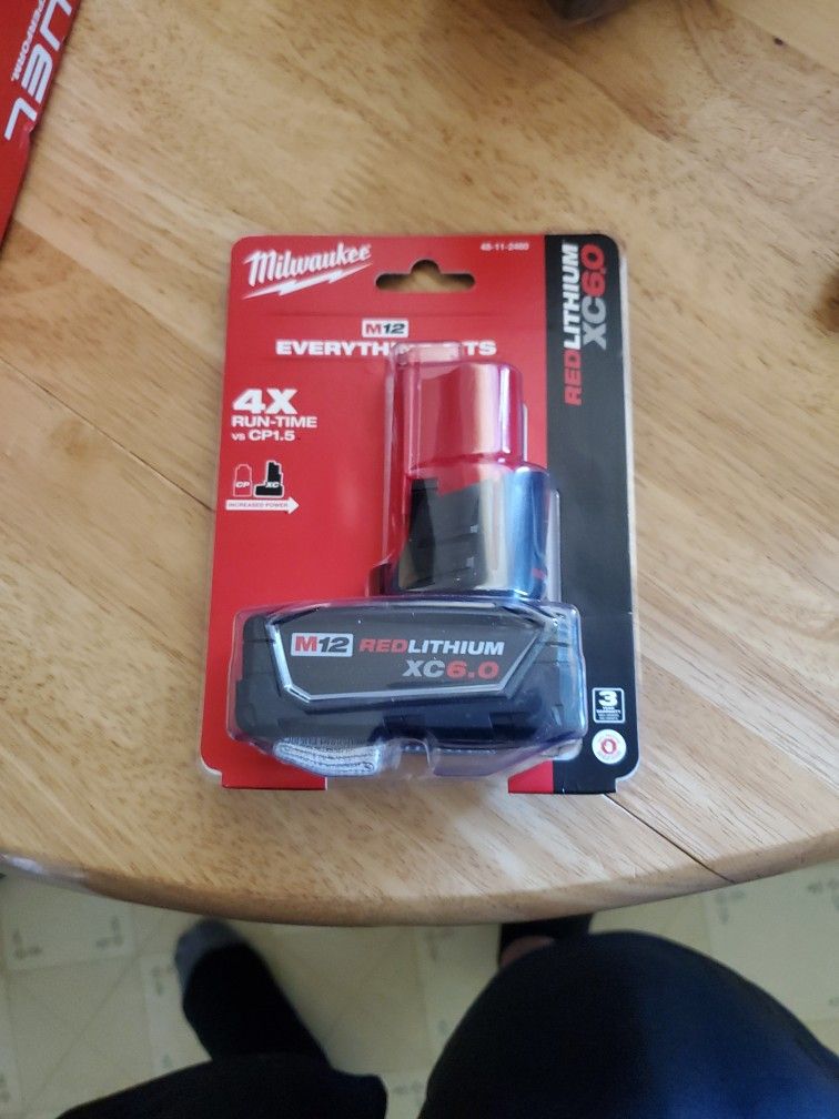 Bramd New Milwaukee Xc 6.0 Battery Still In Plastic 75 Bucks
