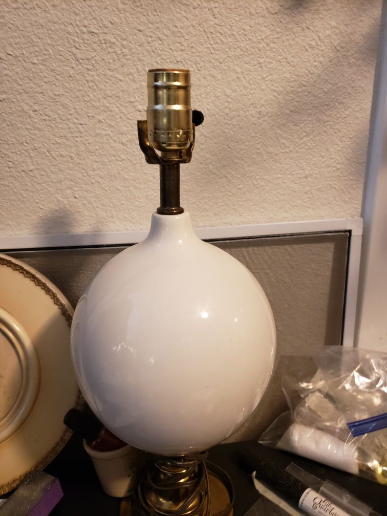 Antique Milk Glass? Globe Lamp