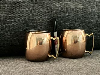 Copper Moscow mule mugs (2)