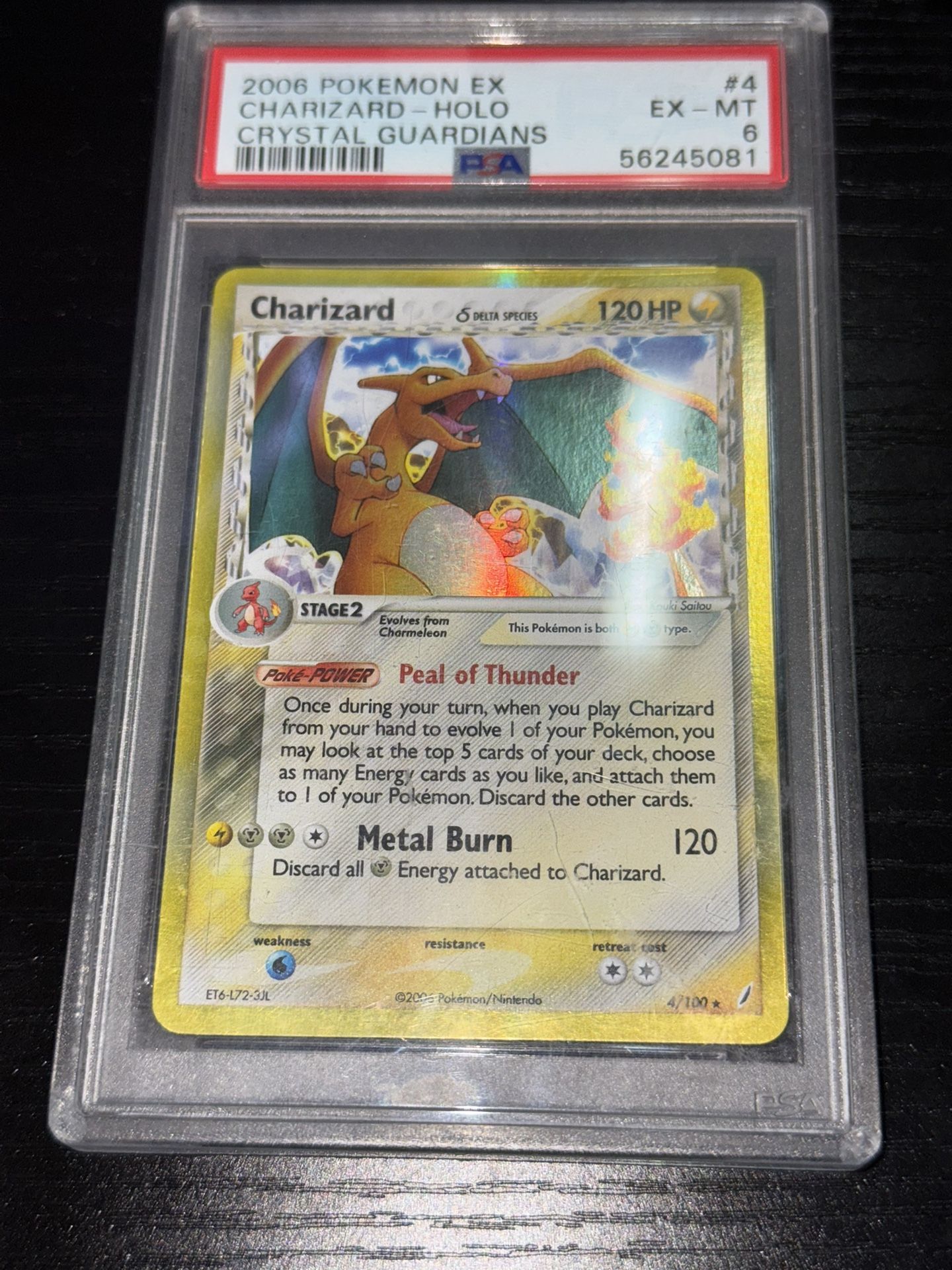 Charizard 4/100 Psa 6