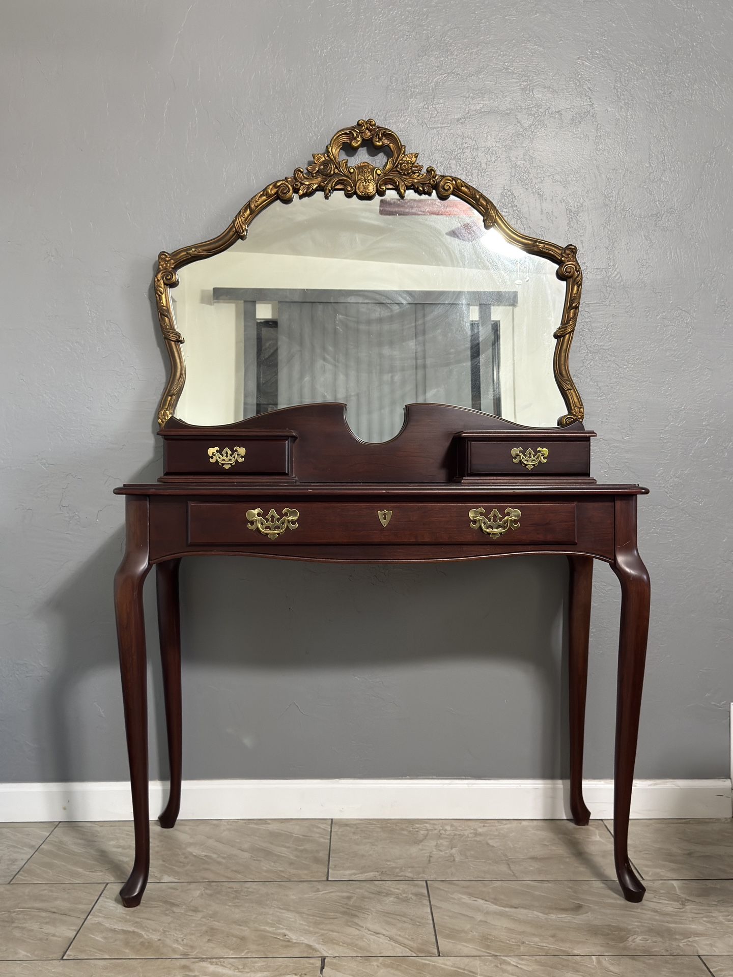 Antique Cherry Wood Vanity