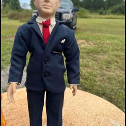 Vintage JFK Doll With Stand