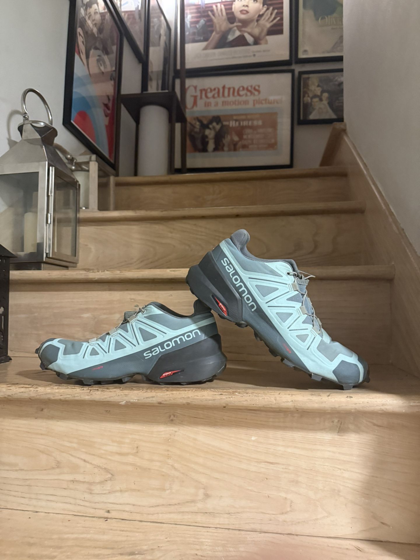 Save $60 - Salomon Speed Cross 5 Trail Running & Hiking Shoes, Mint Green, Men’s 9.5US