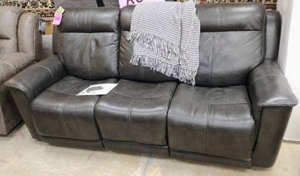 Triple power leather combo sofa