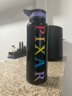 Disney’s Pixar Rainbow Logo Black Water Bottle