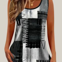 Women XXL Tunic Top Blouse Shirt Casual Sleeveless Loose Dressy Summer New