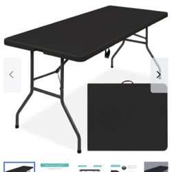 NEW In Box Portable Folding Indoor/Outdoor Table w/ Handle 6ft