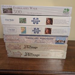 New 550/500 Piece Puzzles (Several Heritage Brand) - $10 Each