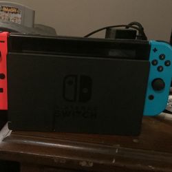 Nintendo Switch With Controller And Games 