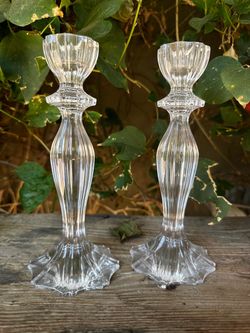 Mikasa Vintage Glass Candle Holders