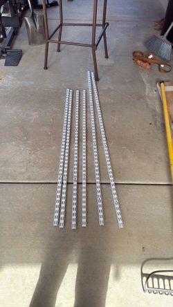 Self rail six of them  4 pieces they are 4 feet long 2 two pieces. They are 5 feet long.