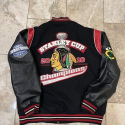 Jeff Hamilton Jacket 2010 Stanley Cup Champions Chicago Blackhawks Double Sided Men's SZ X-Large pool