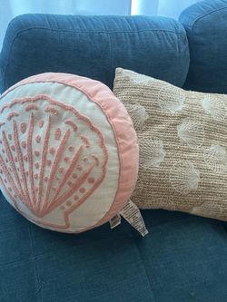 4 ocean themed throw pillows