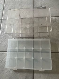 Clear Plastic Storage Box set of 2