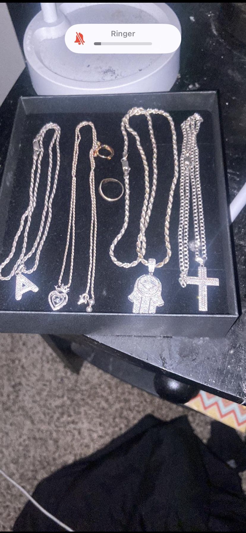 All Stamped Chains N Charms Some Solid Silver Some Solid White Gold