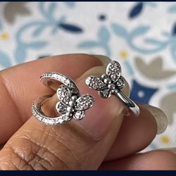 Pandora Sterling Silver 925 Butterfly Ring Size 7, 8,  8.5 & 9