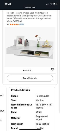 Floating desk