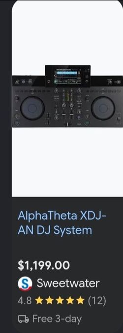Pioneer alpha theta XDJ-AN all in one DJ setup 10" lcd screen built in wifi and cloud play