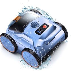 Robotic Pool Vacuum, Robotic Pool Cleaner for Inground Pools, Pool Robot with Smart Navigation, Floor/Wall/Waterline Cleaning, 180 Mins Runtime for Po