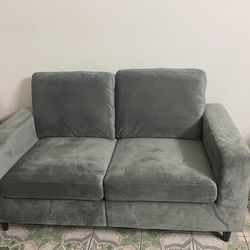 Loveseat 2-seater Sofa, Small couch, Gray