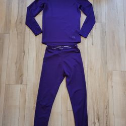 Xtek Purple Long Sleeve & Leggings Set - Kids Size S