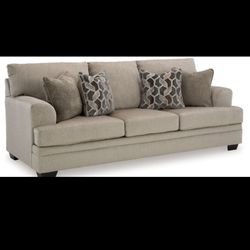 92"W -Sofa Bed in Taupe Fabric, QUEEN Size.