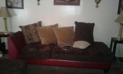 Sectional ,ottoman, carpet